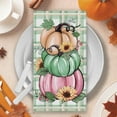 thumbnail image 5 of Fall Hello Pumpkin Kitchen Dish Towels Set of 2, Autumn Green Plaid Check Hand Towels Sunflower Drying Baking Cooking Cloth, Thanksgiving Farmhouse Rustic Home Kitchen Decor 18 x 26 Inch, 5 of 6