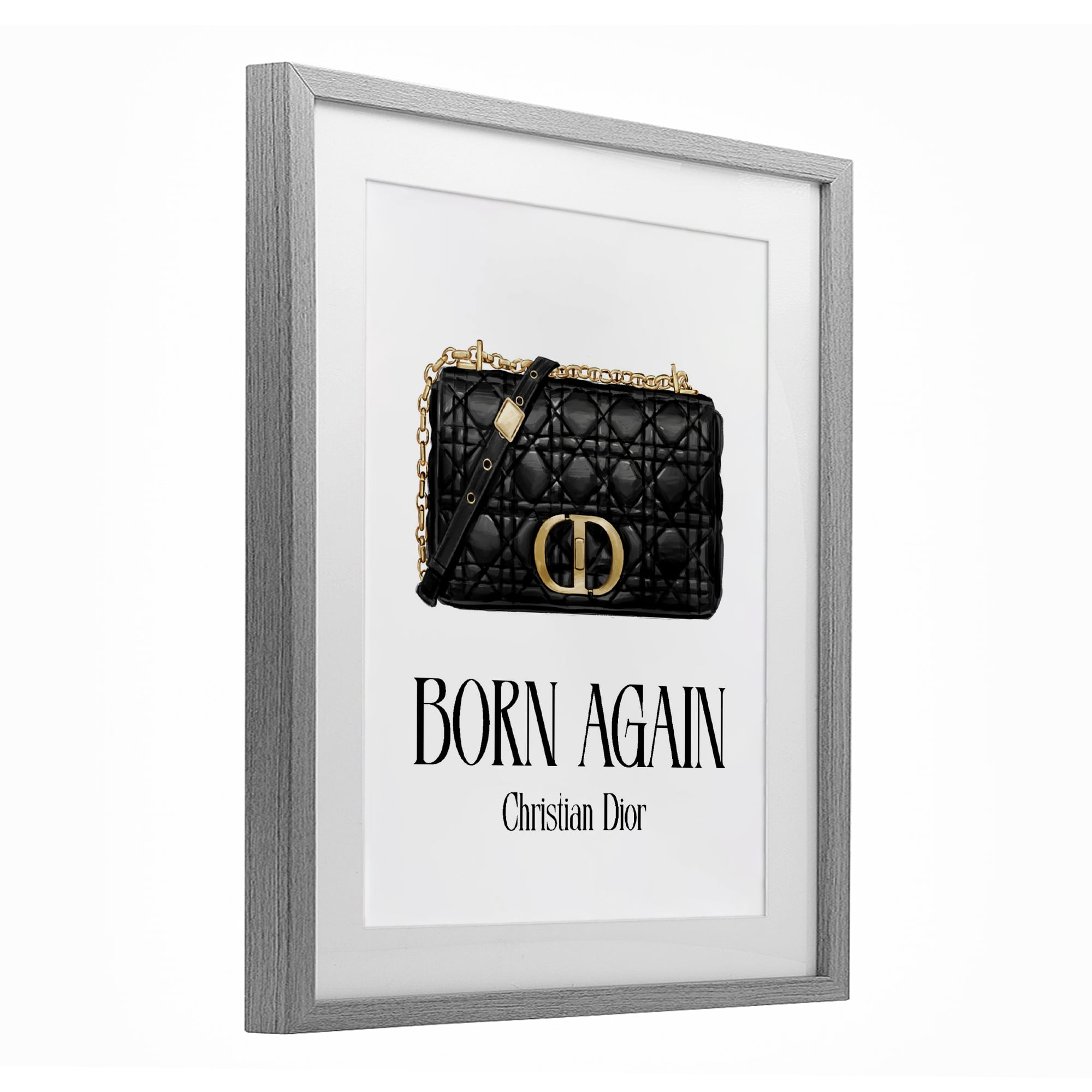 Stupell Industries Born Again Christian Bag Gray Framed Print Under Glass, design by Ziwei Li