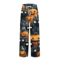 thumbnail image 6 of ASDFVBKG Halloween Themed Men's Casual Pajama Pants with Drawstring Elastic Waist, Comfortable Sleepwear Loose Fit for Lounge, Yoga, and Home Wear, Fun Print Design Black L, 6 of 7