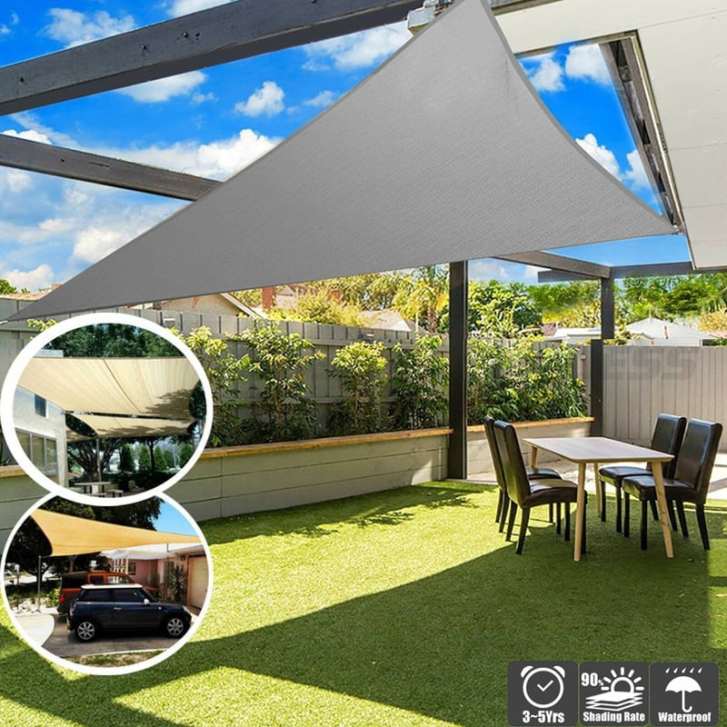 for Outdoor Patio Garden Lawn Pergola Decking Sun Shade Sail Cool Area Waterproof Awning 90% UV Block Sunscreen Canopy Rectangle,White,2x1.8m