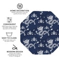 thumbnail image 4 of Pofeuu Dragon Print Leather Coasters Set of 6, Round Cups Mugs Mat Pad for Home Kitchen Heat Resistant Drink Coasters,Octagon, 4 of 7