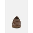 thumbnail image 3 of EMILIA Tan Patent Stud Penny Loafers, 3 of 5