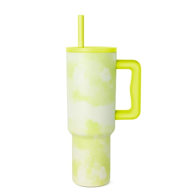 Vaso Simple Modern Trek Signature de 1,2 L con asa y pajita