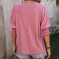 thumbnail image 4 of Women's Summer Loose V Neck Bat Sleeve Half Sleeve T Shirt Tunics for Women Summer Womens Tees Short Sleeve Workout Shirts Loose Woman Tee Shirt Woman Shirts Summer Women Compression Shirts Womens, 4 of 8