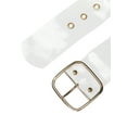 thumbnail image 2 of INSPIRE CHIC Women's Grommet Clear Transparent Pin Buckle Wide Waist Belts 75-95cm/29.53-37.40" Gold Square Buckle, 2 of 4