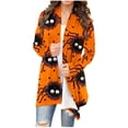 thumbnail image 2 of DDAPJ pyju Womens Halloween Clothing Clearance,Halloween Costumes for Women 2023 Fall Open Front Long Cardigans Sweaters Lightweight Outwear Duster, 2 of 7