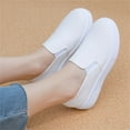 thumbnail image 6 of XIMIN Women Slip on Casual Loafers Sneaker Retro Traditional Breathable Lightweight Black White Casual Simple Softy Shoes for Running Walking Sport, 6 of 9