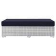 thumbnail image 4 of Modway Convene Outdoor Patio Furniture Rectangular Ottoman in Light Gray Navy, 4 of 7