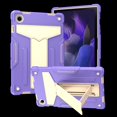 thumbnail image 5 of SaniMore Case for Samsung Galaxy Tab A8 Case 10.5" 2022 SM-X200/X205, Shockproof Silicone Backplane & Rugged PC Frame Built-in Rotating Stand Pen Holder Anti-drop Heavy Duty Protective Case, Purple, 5 of 5