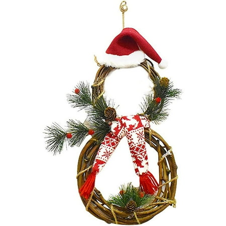 

Christmas Wreath Party Festival Decor Hanging Wreath with Led Light Reusable Decoration Ornament Pendant with String Light