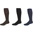 thumbnail image 2 of Classic Fine Ribbed Premium Over the Calf Combed Cotton Socks 3 pair pack, 2 of 2