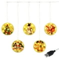 thumbnail image 4 of 5 LEDs Christmas String Lights, 3D Decorations Hanging Lights, USB Powered, 4 of 7