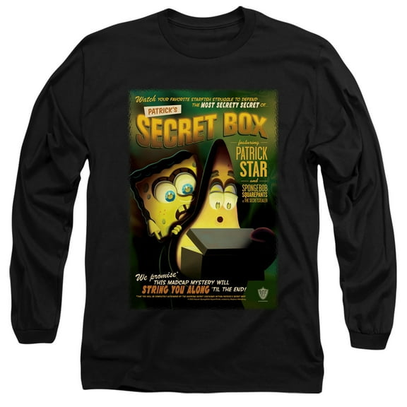 Spongebob Patrick's Secret Box Unisex Adult Long-Sleeve T Shirt