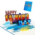 thumbnail image 1 of Tarjeta emergente 3d para el día del padre, tarjetas de felicitación artísticas, bendición, gracias por el regalo del Festival de cumpleaños del padre, el hijo y el marido, 1 of 5