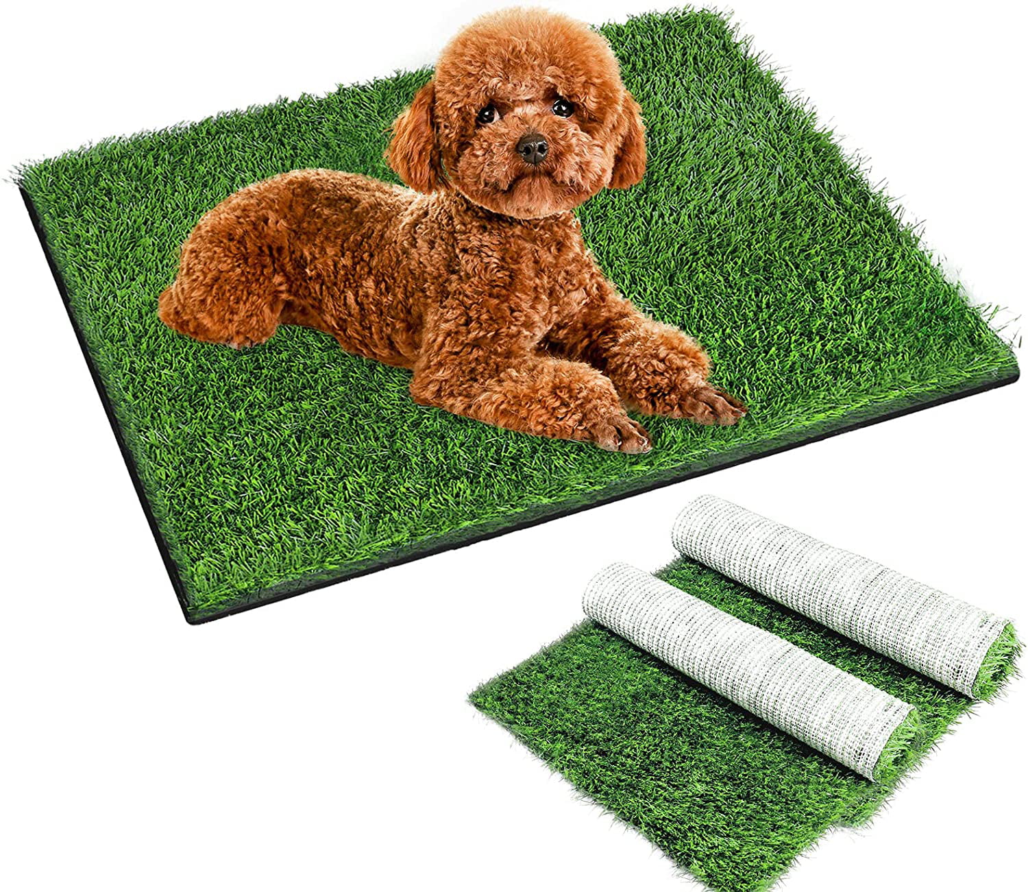 Artificial Grass Pad for Dogs Puppy Lawn Pee Mat No Shedding Dog Pee Grass Turf,Ideal for Pet Potty Pad,Grass Doormat Dog Potty Grass with Leak Holes Fake Grass for Dogs to Pee On 40x50 