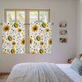 thumbnail image 3 of Sunflower Tier Curtains 54 Inch Length, Summer Botanical Farmhouse Floral Elegant Cafe Short Curtains for Bathroom Over Sink, Small Kitchen Curtain Light Filtering Tiered Drapes 2 Panels 27.5"Wx54"L, 3 of 8