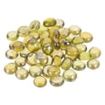 thumbnail image 1 of Uxcell 50 Paquete de canicas de vidrio planas, piedras de vidrio decorativas, gemas, cuentas de mármol, rellenos de jarrón para arte decorativo en el hogar, marrón (12-14mm), 1 of 6