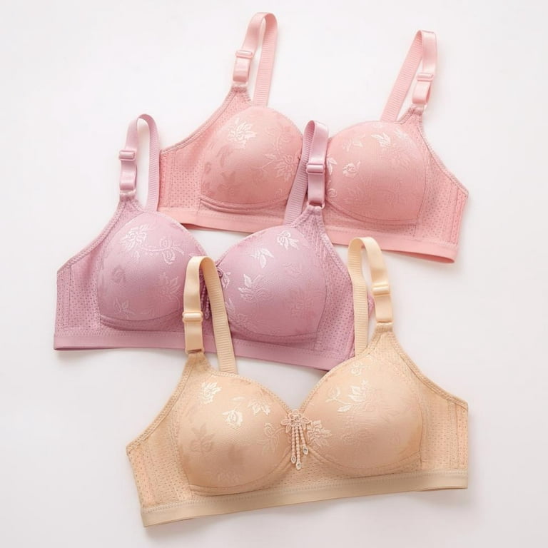 Women Wireless Push Up Bra Full Coverage Soft Thin Wire Free Back Closure Push  Up Bra Big Cup for Fat Ladies, Plus Size 