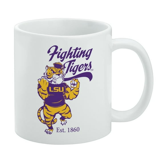 Mike the Fighting Tiger LSU White Mug