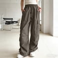thumbnail image 2 of Avtoify Girls Pants Unisex Children's Spring/Fall Solid Color Elastic Waist Double Pocket Stylish Long Pants, 2 of 8