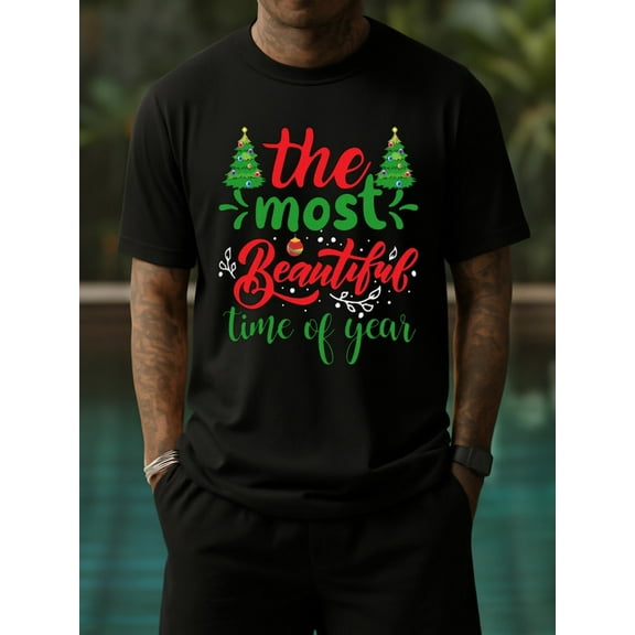 Christmas Time Tee Christmas comfort colors tshirt t shirts mens 180G 100% Cotton black Daytime and weekend wear Cool shirts , Funny shirts , t shirt Fashionable, printed, machine washable glitter e