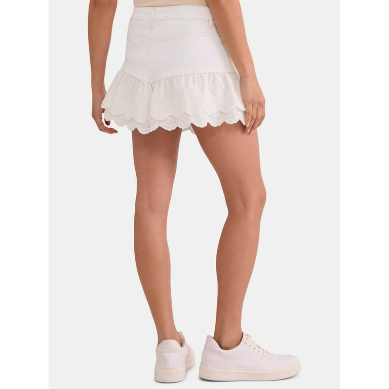 momentel white lace denim skirt デニムスカート momentel white lace denim skirt デニムスカート momentel