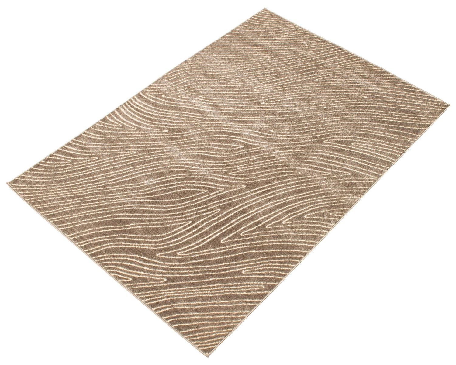 ECARPET Modern Area Rug for Dining Room, Living Room, Bedroom or Den Vector Taupe
