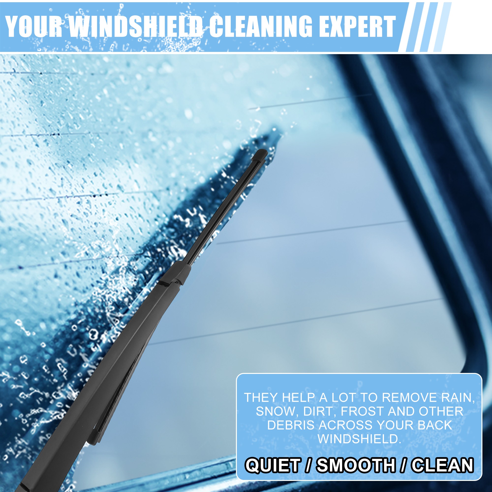 Unique Bargains Rear Wiper Blade Arm Set for VW Tiguan 2007-2015 Pack of 3