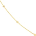 thumbnail image 2 of 14k Yellow Gold 19pc 2mm Bead Stations Adjustable Necklace 18 Inch Pendant Necklace for Women, 2 of 2