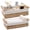 Beige, variant on NTGFU Set Of 2 Wicker Baskets for Organizing with Handle, Decorative Bins for Countertop, Toilet Paper Basket for Toilet Tank Top, Small Baskets Set - Grey