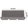 thumbnail image 3 of IMossad Outside Benches Cushion with Backrest, Thicken Waterproof Swing Cushions 3 Seater Replacement, Porch Swing Cushions Outdoor (60 x 60 inch), 3 of 7