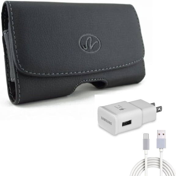 Case Belt Clip w Fast Home Charger for Samsung Galaxy S22 Plus,S21,S21 Plus,S21 S20 Plus,S20 Fan Edition,Fan FE 5G - Leather Swivel Holster, Type-C 6ft USB-C Cable