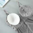 thumbnail image 6 of Womens Nursed Tank Tops Built In Bra Top For Breastfeeding Maternity Camisole Brasieres 2PC With 4PC Pads, 6 of 7