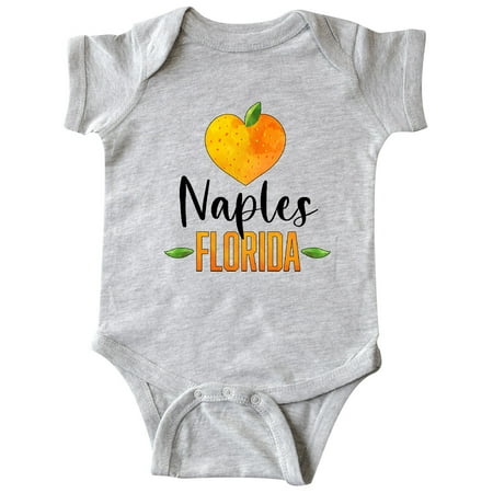 

Inktastic Naples Florida Orange in Heart Gift Baby Boy or Baby Girl Bodysuit