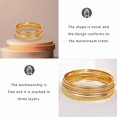thumbnail image 2 of DESIGNICE 5Pcs Gold Bangles for Women Flexible Stacking Girls Jewelry Electroplating Gold Bangles for Women Gold, 2 of 7