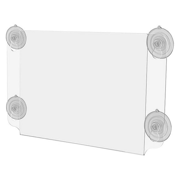 Window Sign Holder 11" x 8.5" Double Sided Document Display with Suction Cups for Notices and Directional Signage in Public and Government Buildings Clear Acrylic