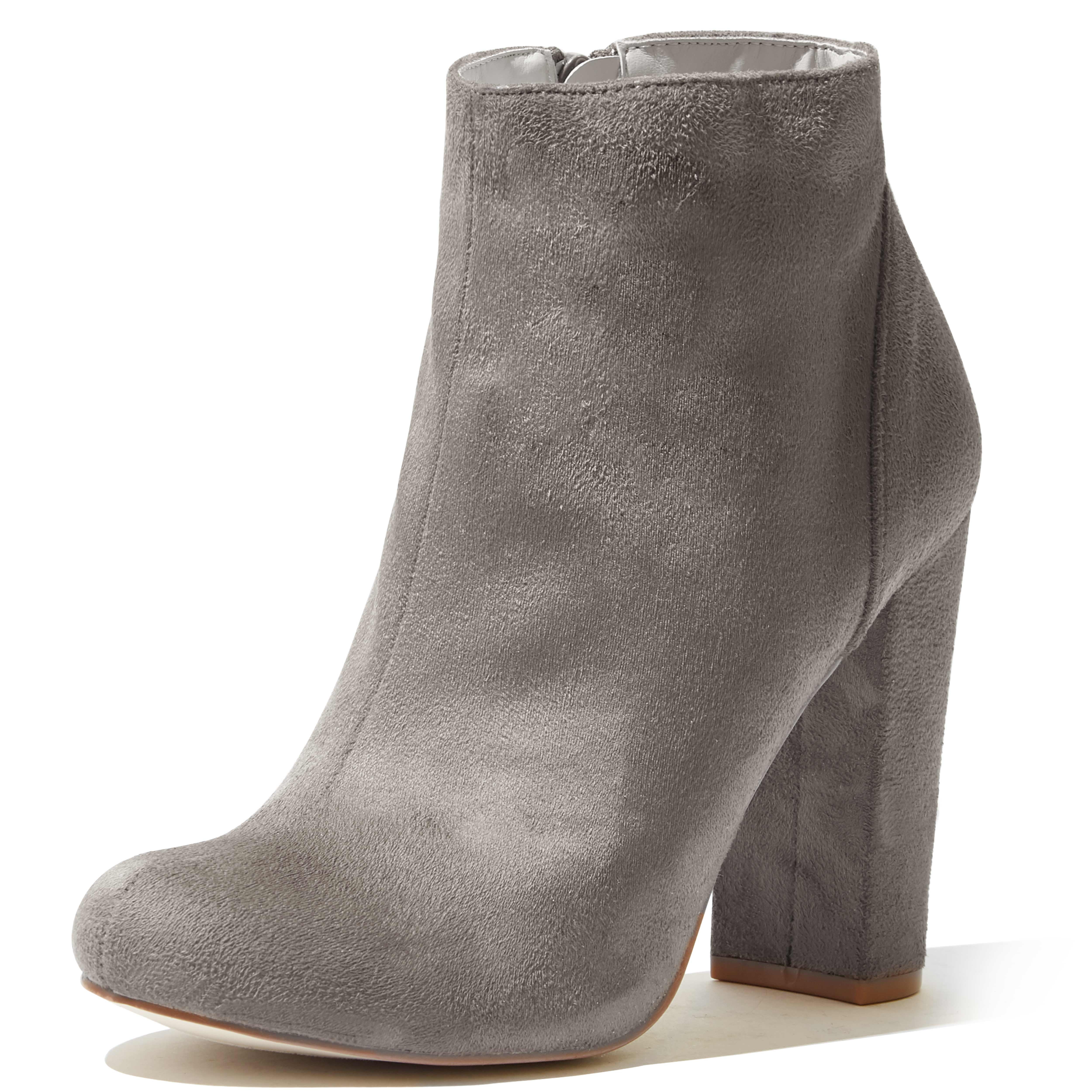 short grey heels
