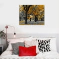 thumbnail image 5 of Nawypu  Bathroom Wall Décor Gray Yellow Wall Art Fall Canvas Prints Art Natural Scenery Wall Picture Forest Painting Tree Artwork for Wall Black and White Wall Décor Bedroom Room Décor, 5 of 5