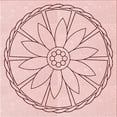 thumbnail image 1 of Ahgly Company Indoor Square Patterned Pink Bubble Gum Pink Area Rugs, 7' Square, 1 of 6