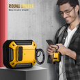 thumbnail image 4 of Airpod Pro Case Cover with Secure Lock Clip, Military Armor Series Full-Body Rugged Hard Shell for Men Women with Keychain Carabiner,Shockproof Protective Case for AirPod Pro,Yellow, 4 of 5