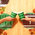 thumbnail image 7 of ZYNERY Football Party Supplies Tableware Set, Green and Brown, 142-Piece (Serves 24), 7 of 7