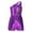 Purple, variant on Kids Girls Shiny Sequin Bodysuit One Shoulders Sleeveless Dance Jumpsuit Prom Pageant Romper Silver 8