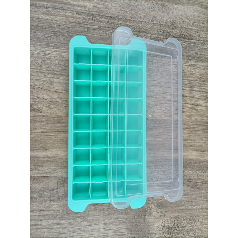 Ice Cube Tray with Bin for Freezer, Easy Release 36 Mini Nuggets