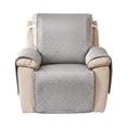 thumbnail image 2 of TOPCHANCES Recliner Chair Cover, Small Recliner Slipcover for Dogs Seat Width to 23 Inch, Cooling Ice Silk Amrchair Protector Covers, Gray, 2 of 12