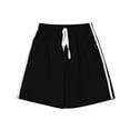 thumbnail image 2 of MKOSPLRT Linen Shorts for Little Girl 2-7 Years High Waist Lounge Shorts Color Block Baggy Track Shorts Kids Summer Shorts, 2 of 7