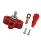 thumbnail image 2 of Bloque de terminales de distribución de batería, M6 1/4 pulgadas, acero inoxidable, bloques de terminales de barra de bus de servicio pesado para camiones RV Bus Marine Auto 1x rojas Soledad bloque de terminales, 2 of 10