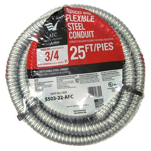 AFC Cable Systems 5503-22-AFC 0.75 in. x 25 ft. Reduced Wall Steel Conduit