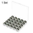thumbnail image 3 of Preenrollado Bobina Hilo Unique Bargains Juego Estándar Tamaños con 25 Compartimentos Caja para Bordado y Coser Máquina Claro Negro, 3 of 6