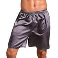 thumbnail image 2 of ruhuadgb Men Boxers Solid Color Plus Size Loose Mid Waist Summer Briefs for Sleeping, 2 of 8