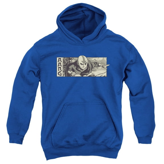 Avatar The Last Airbender Illustrated Aang Unisex Youth Pull-Over Hoodie